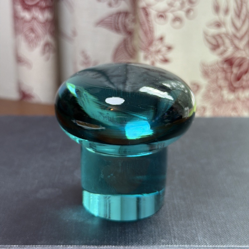 Blue Glass Mondo Decanter Mushroom Stopper by Kerttu Nurminen for Iittala